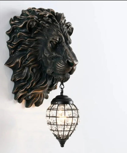 Lion Crystal Wall Light - Floral Fawna