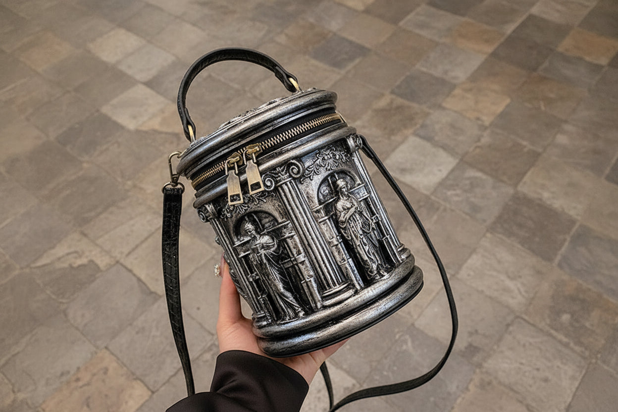 3D Embossed Architectural Handbag