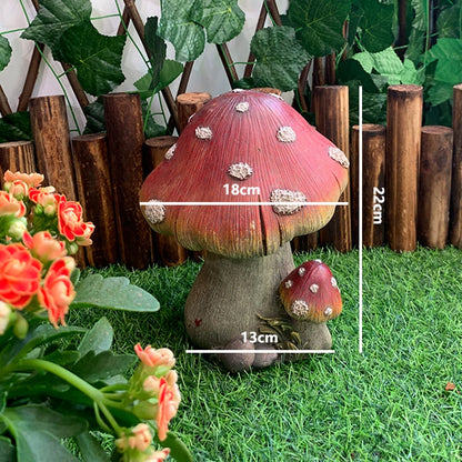 Mushroom Garden Ornament - Floral Fawna