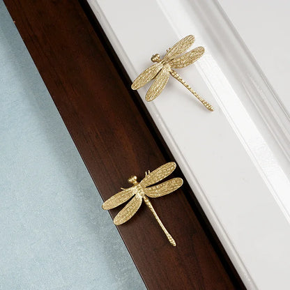 Dragonfly Brass Cabinet Handle