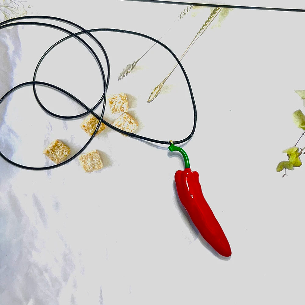 Chilli Pepper Necklace - Floral Fawna