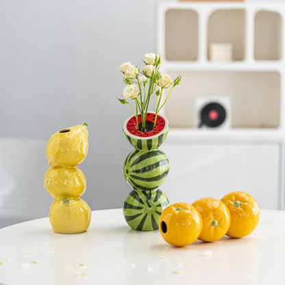 Ceramic Fruits Vase - Floral Fawna