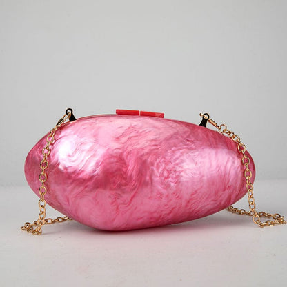 Pearl Acrylic Clutch - Floral Fawna