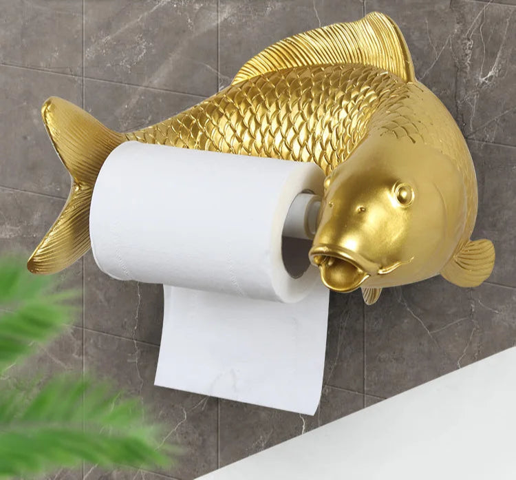 Koi Carp Toilet Paper Holder - Floral Fawna