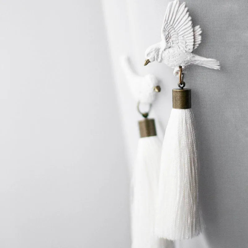 Dove Tassel Earrings - Floral Fawna