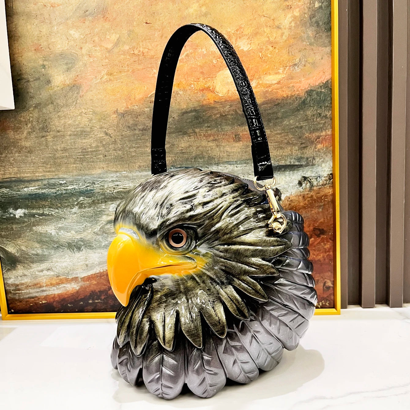 3D Eagle Handbag - Floral Fawna