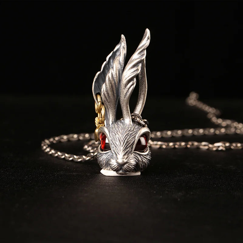 White Rabbit Necklace - Floral Fawna