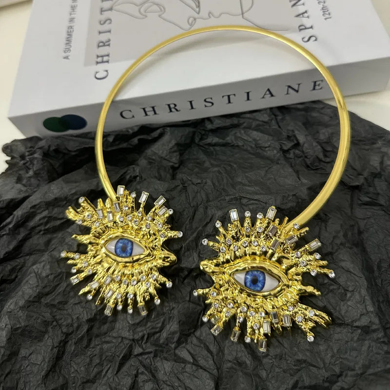 Statement Eye Open Choker - Floral Fawna