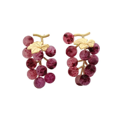 Luxurious Grape Earrings - Floral Fawna