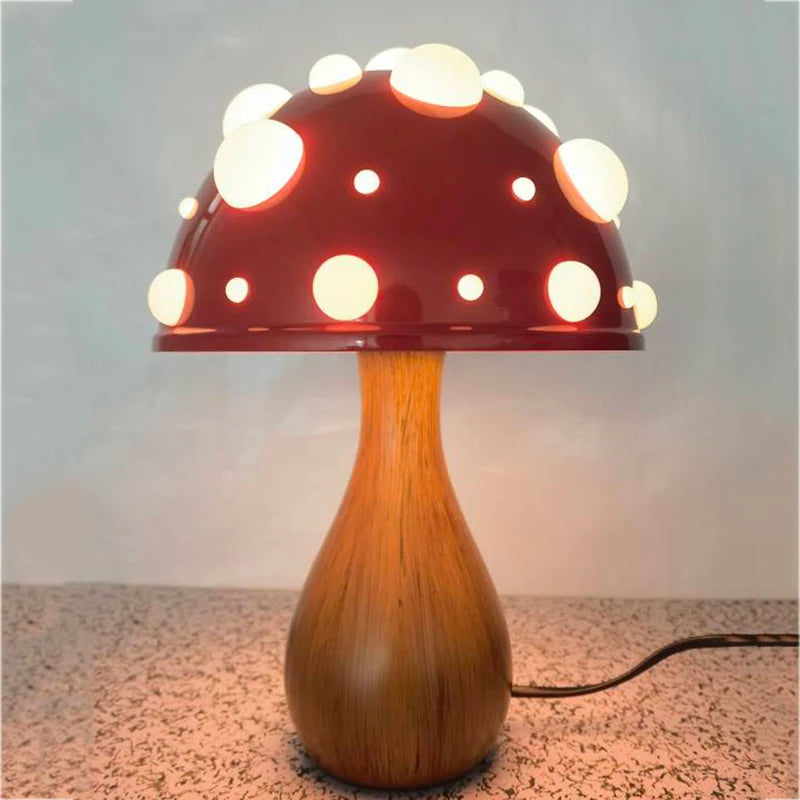 Mushroom Bedside Lamp - Floral Fawna