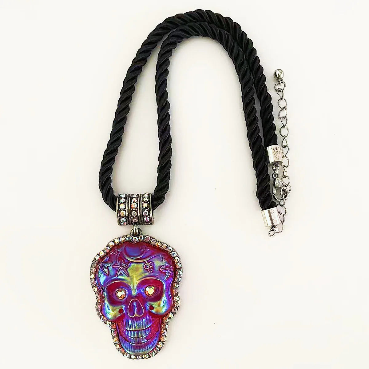 Skull Rope Necklace - Floral Fawna
