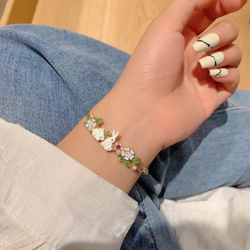 Floral Rabbit Bracelet - Floral Fawna