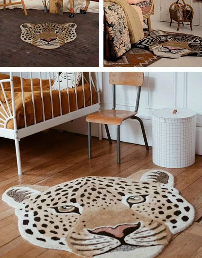 Big Cat Face Mat - Floral Fawna