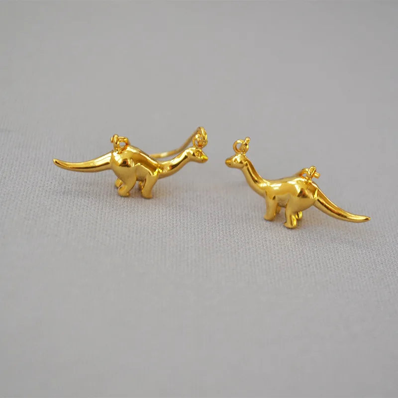 18K Gold Plated Dinosaur Hoops