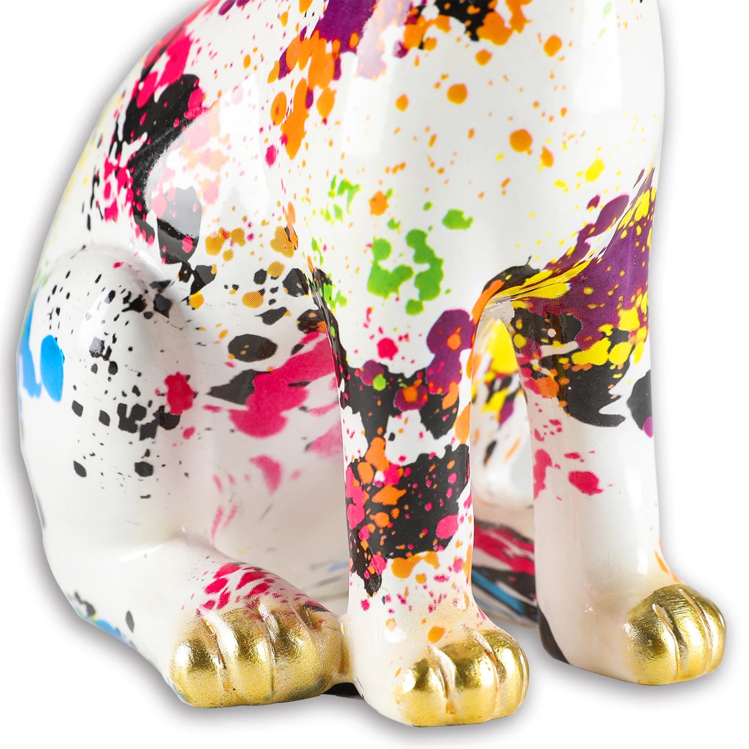 Graffiti Rabbit Sculpture - Floral Fawna