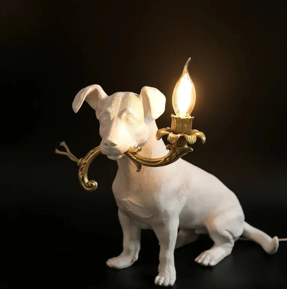 Jack Russell Table Lamp - Floral Fawna