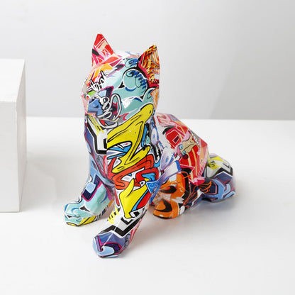 Abstract Shiba Inu Sculpture - Floral Fawna