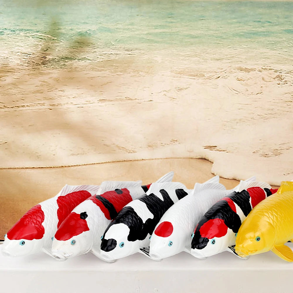 Realistic Koi Carp Sculpture - Floral Fawna