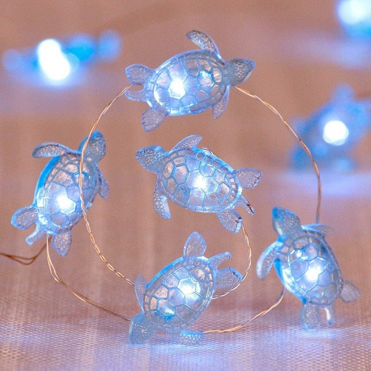 Sea Turtle Fairy Lights - Floral Fawna