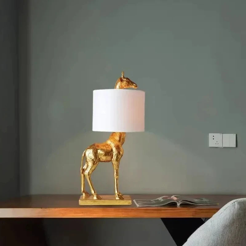 Giraffe Table Lamp - Floral Fawna