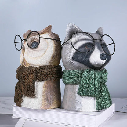 Animal Wearing Glasses Plant Pot - Floral Fawna