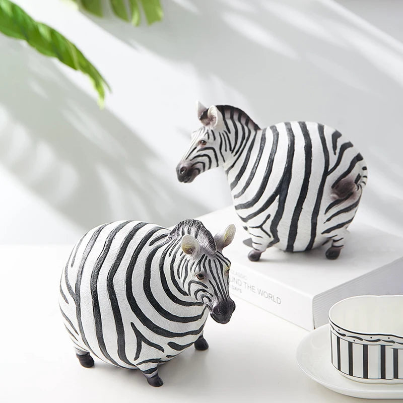 Fat Zebra Ornament - Floral Fawna