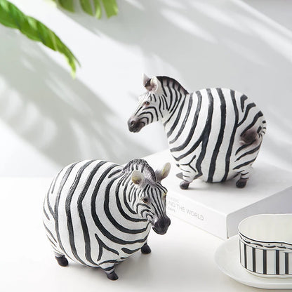 Fat Zebra Ornament - Floral Fawna