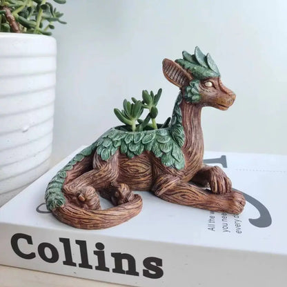 Tree Dragon Planter - Floral Fawna