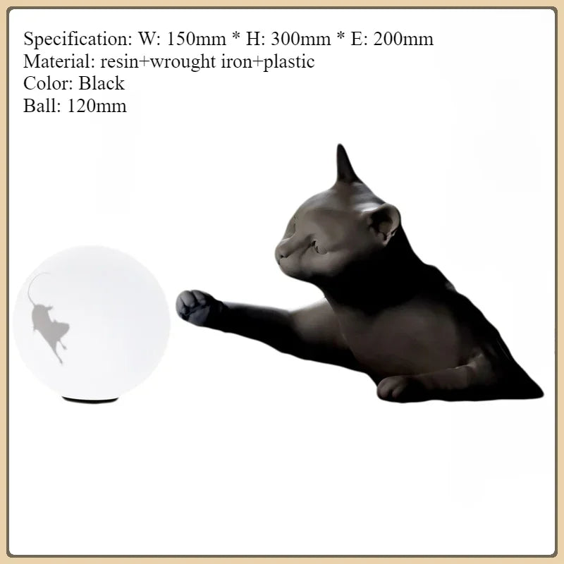 Cat &amp; Mouse Wall Lamp - Floral Fawna