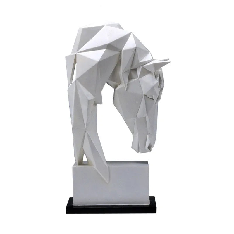 Origami Horse Head Sculpture - Floral Fawna