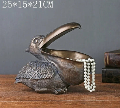 Pelican Storage Sculpture - Floral Fawna