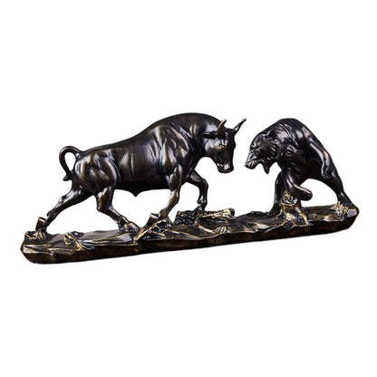 Bear and Bull Sculpture - Floral Fawna