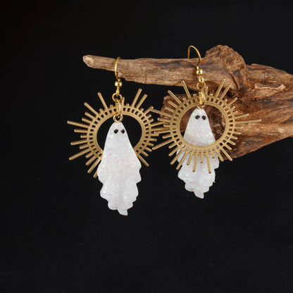 Ghost Sun Earrings - Floral Fawna