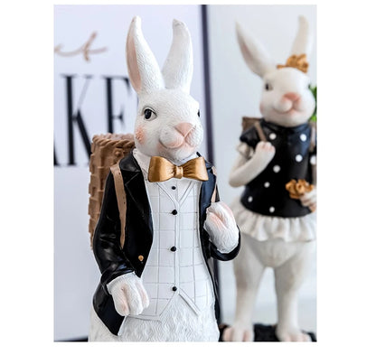 Royal Rabbit Family Figurines - Floral Fawna