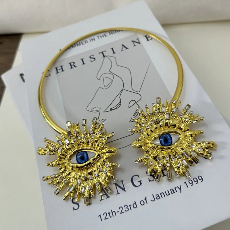 Statement Eye Open Choker - Floral Fawna