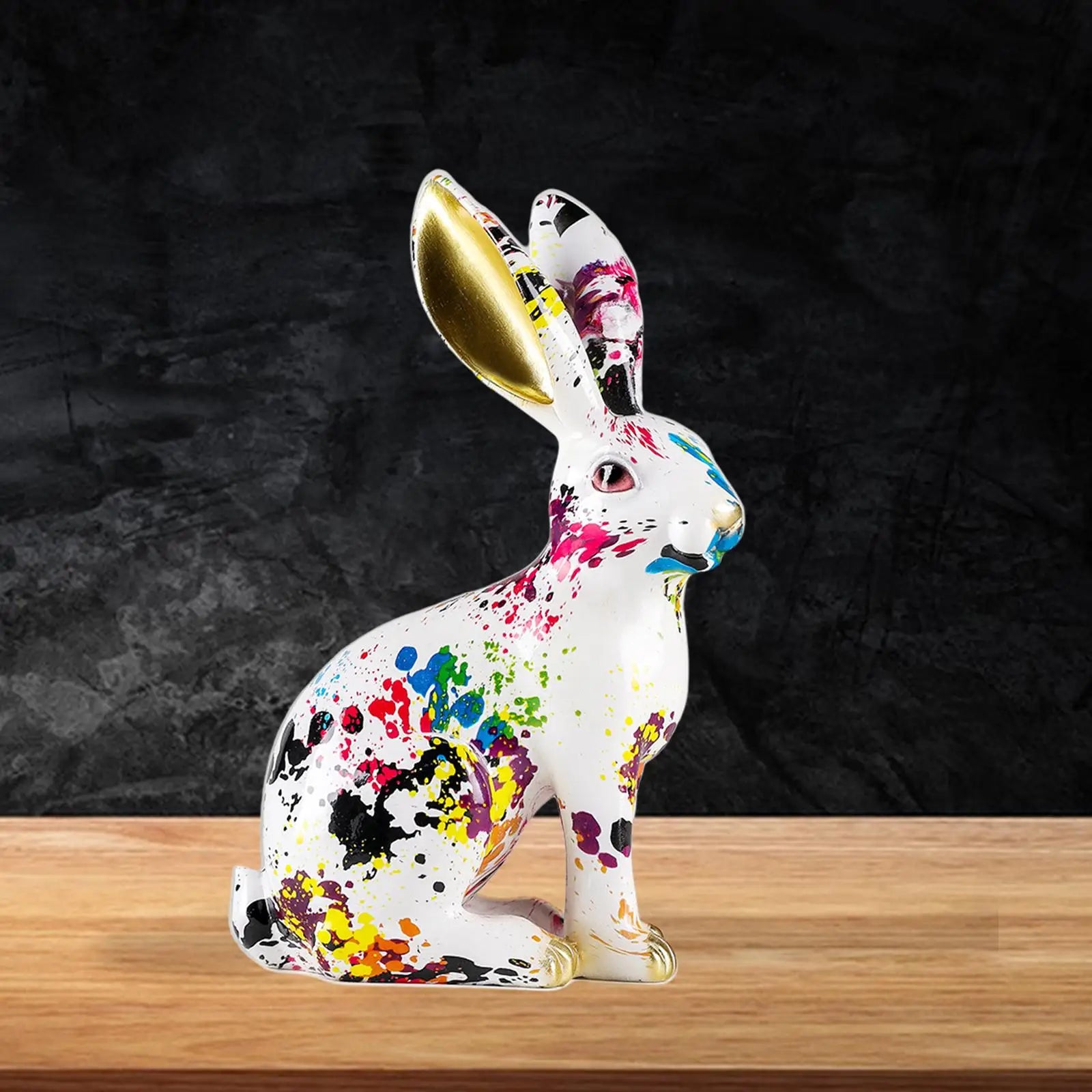 Graffiti Rabbit Sculpture - Floral Fawna
