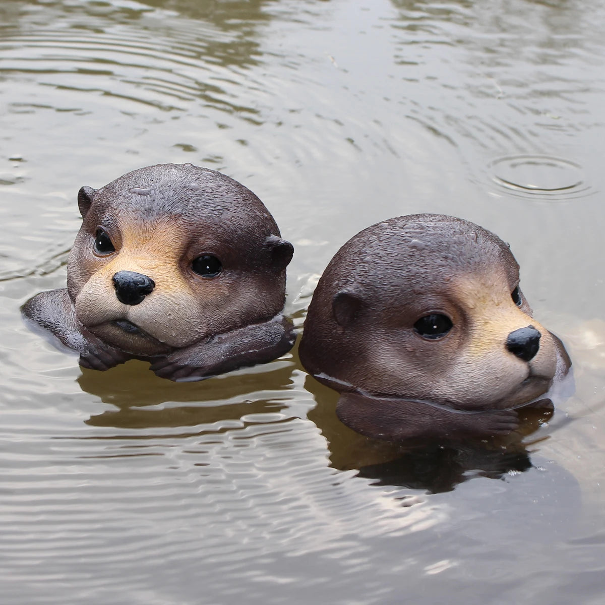 Floating Otter Pond Sculpture