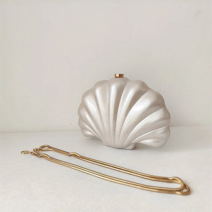 Acrylic Shell Clutch Bag - Floral Fawna