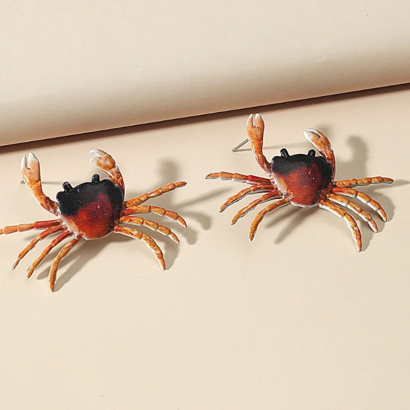 Realistic Crab Earrings - Floral Fawna