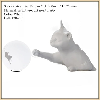 Cat &amp; Mouse Wall Lamp - Floral Fawna