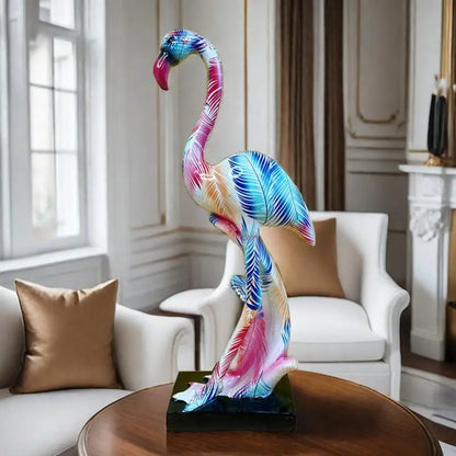 Abstract Flamingo Sculpture - Floral Fawna