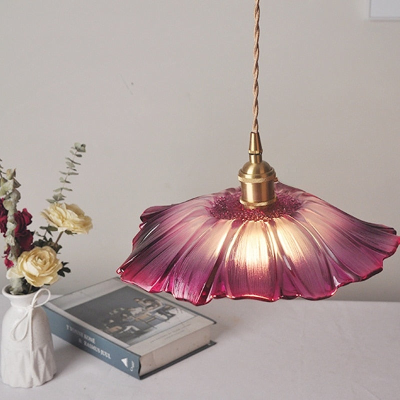 Glass Flower Pendant Light - Floral Fawna