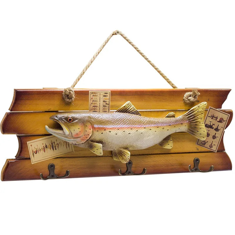 Mediterranean Style Fish Coat Rack - Floral Fawna