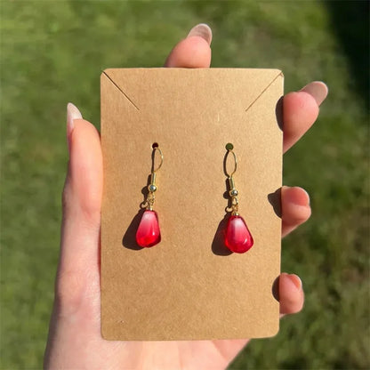 Pomegranate Seed Dangle Earrings