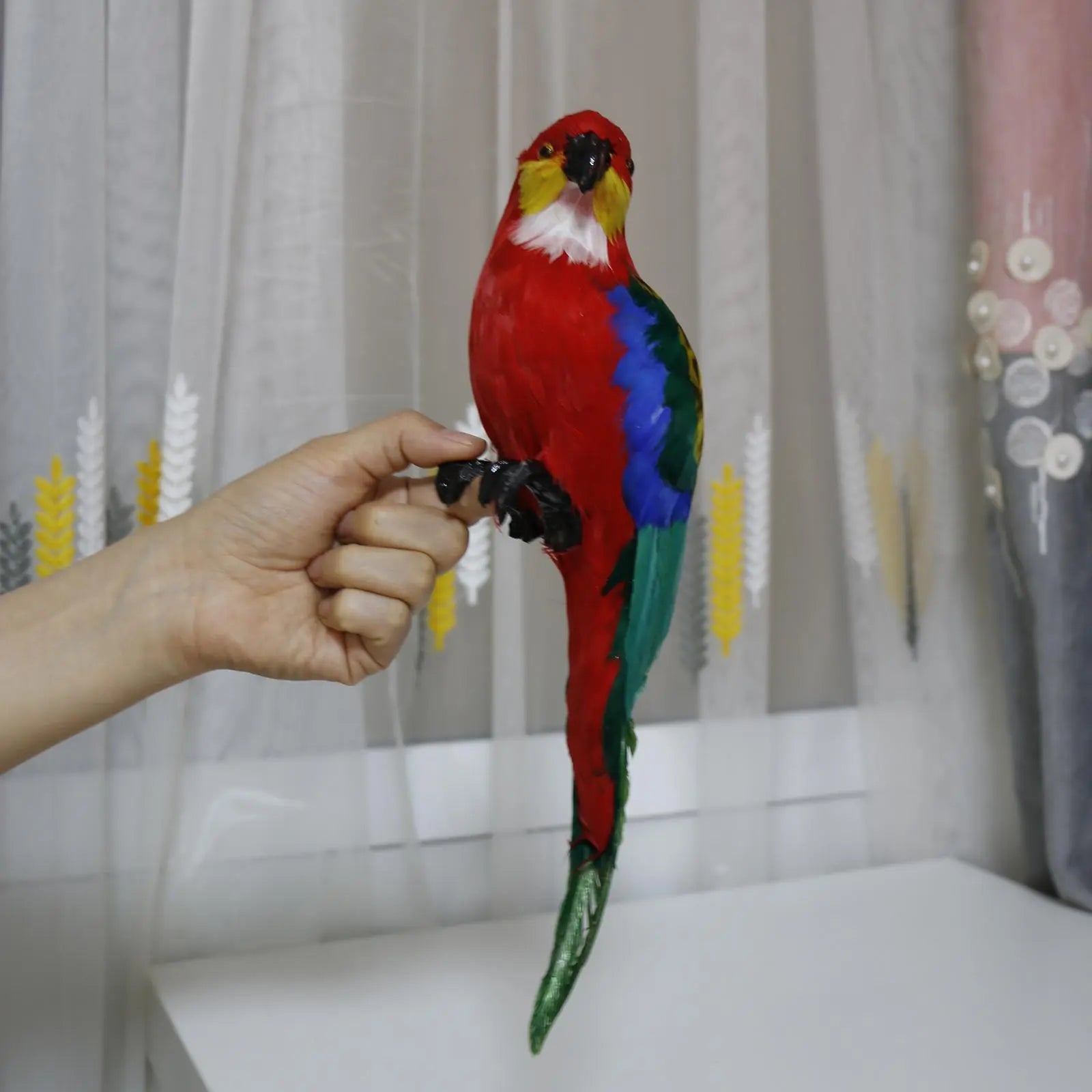 Realistic Macaw Sculpture - Floral Fawna