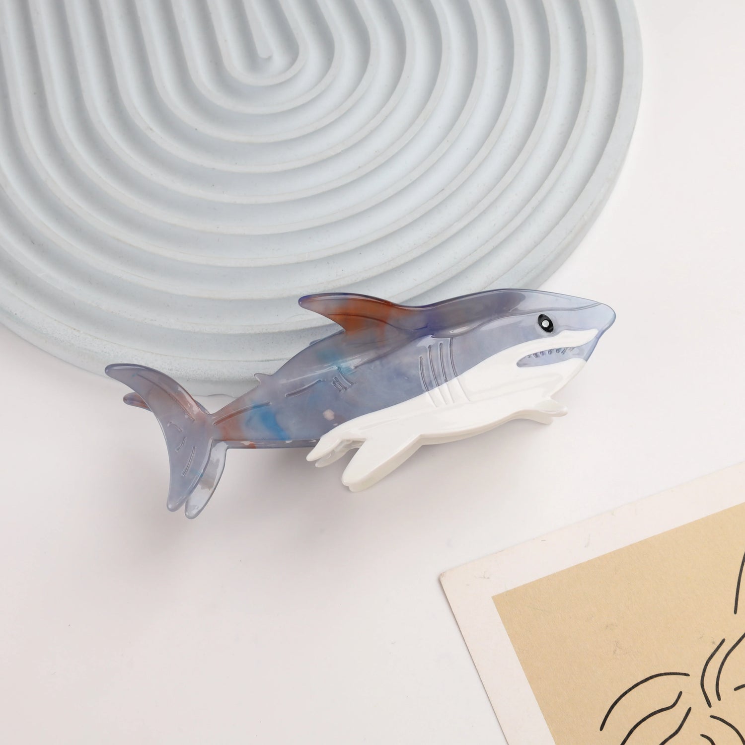 Great White Shark Claw Clip - Floral Fawna