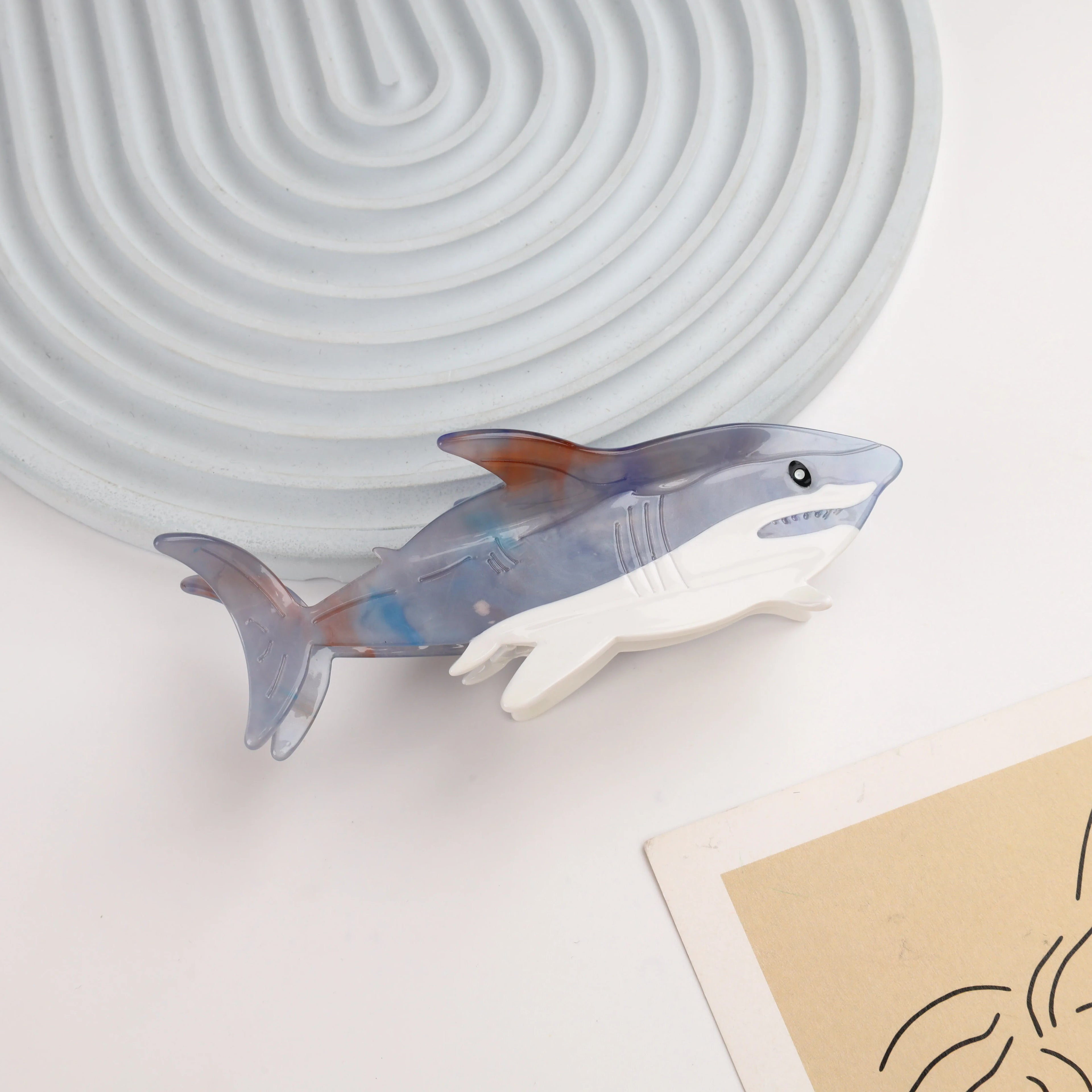 Great White Shark Claw Clip - Floral Fawna