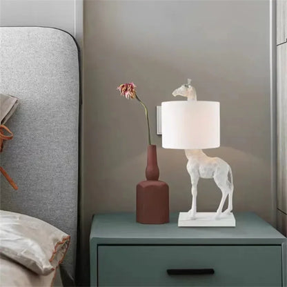 Giraffe Table Lamp - Floral Fawna