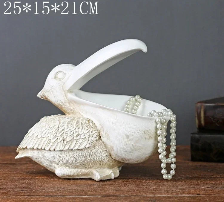 Pelican Storage Sculpture - Floral Fawna