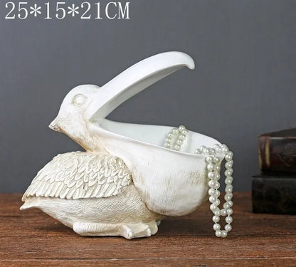 Pelican Storage Sculpture - Floral Fawna